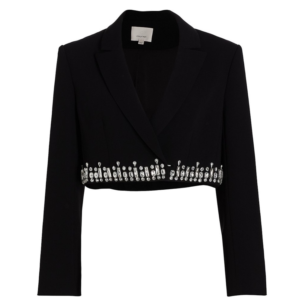 Cinq à Sept Kenza Embellished Cropped Blazer